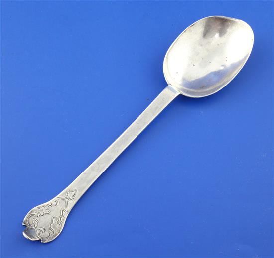 A Charles II silver trefid spoon, 58 grams.